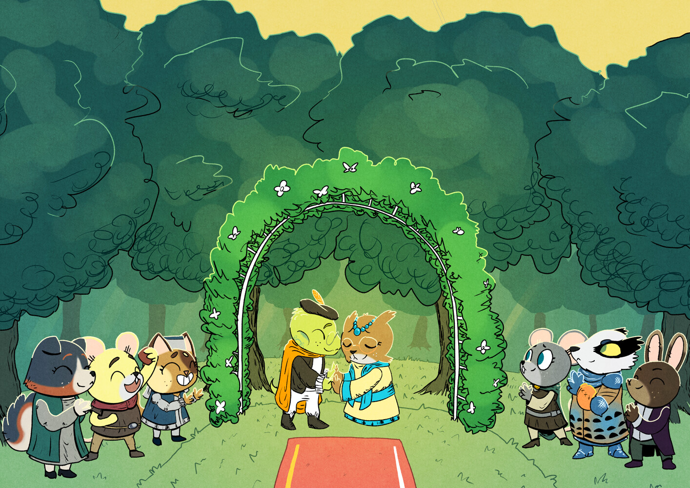 Drawn in the style of <a href=